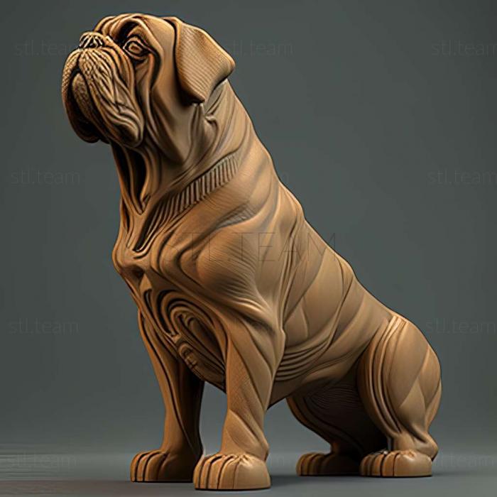 3D model American Mastiff dog (STL)